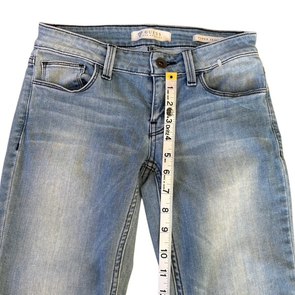 Guess 1981 Power Skinny Low Jeans, Size 24, Light Blue - Picture 7 of 11